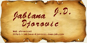 Jablana Đorović vizit kartica